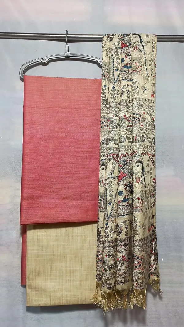 Red_Cotton_Silk_Handcrafted_Unstitched_Salwar_Suit_Dress_Material_With_Printed_Dupatta_For_Women