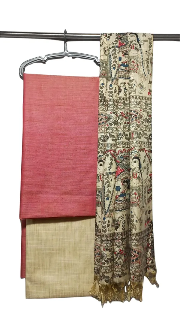 Red_Cotton_Silk_Handcrafted_Unstitched_Salwar_Suit_Dress_Material_With_Printed_Dupatta_For_Women