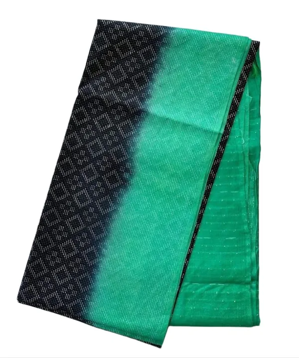 Black_&_Green_Handwoven_Threads_Weaving_Semi_Tussar_Soft_Silk_Saree_With_Atteched_Blouse_Piece_For_Women