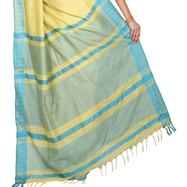 Firozy_Yellow_Bhagalpuri_Silk_Saree_With_Running_Blouse_Piece_For_Women