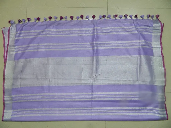 Women's_Linen_Slub_Saree_With_Contrast_Blouse_Piece