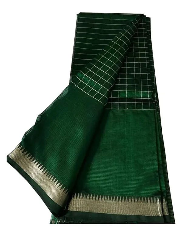 Green_Exquisite_Semi_Silk_Sarees_with_Blouse