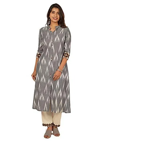 Grey_Cotton_Ekkat_Fabrics_For_Top_2.5_Mtr_Unstitched_Dress_Matarial_For_Women