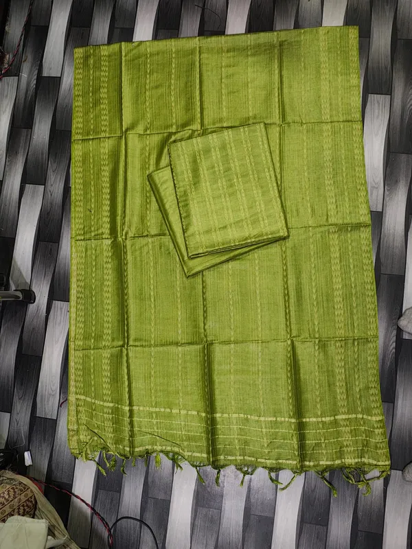 Hand_Weaving_Design_Suit_Piece_Set_Semi_Tussar_Silk_Material_(Dry_Clean_Only)