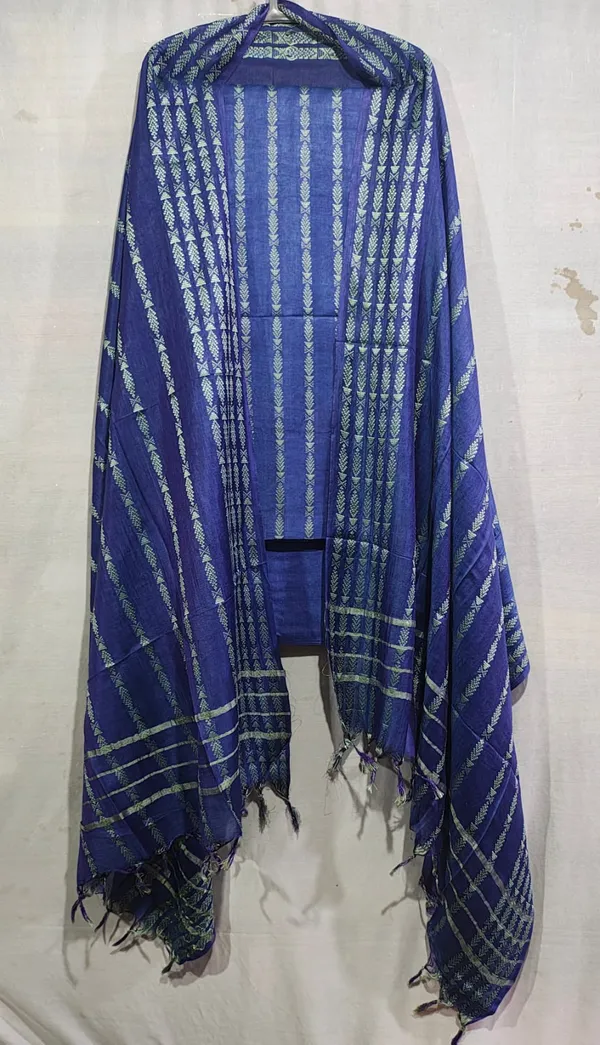 Hand_Weaving_Design_Suit_Piece_Set_Semi_Tussar_Silk_Material_(Dry_Clean_Only)