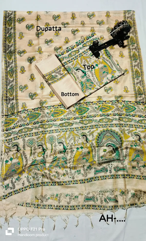 Madhubani_Print_Premium_Quality_Katan_Silk_Suit_Piece_Set_Katan_Silk_Material_(Dry_Clean_Only)