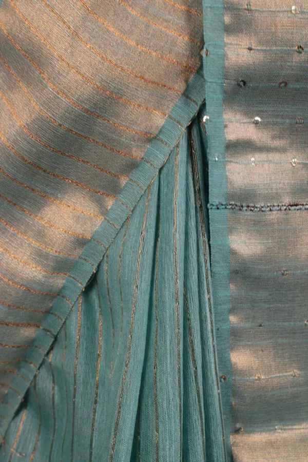 Green_Bhagalpuri_Semi_Silk_Saree_With_Unstitched_Blouse_Piece_For_Women