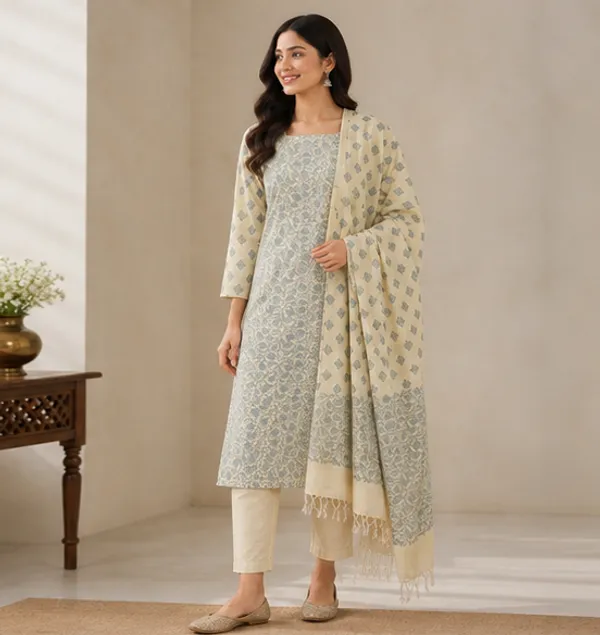 Blue_Pure_Handloom_Cotton_Silk_Handcrafted_Screen_Print_Unstitched_Salwar_Suit_Dress_Material_With_Dupatta_For_Women