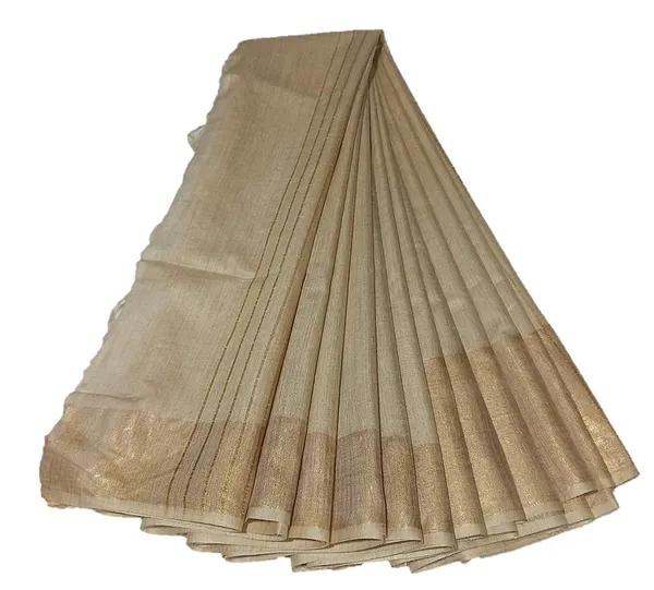 Beige_Bhagalpuri_Semi_Silk_Saree_With_Unstiched_Blouse_Piece_For_Women
