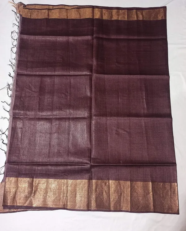Brown_Bhagalpuri_Semi_Silk_Saree_With_Unstiched_Blouse_Piece_For_Women