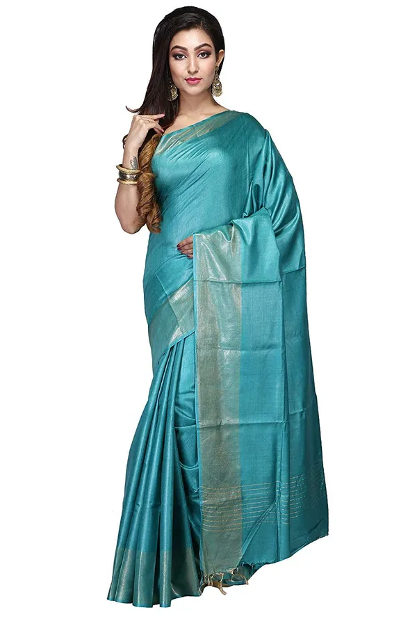 Firozy_Bhagalpuri_Semi_Silk_Saree_With_Unstiched_Blouse_Piece_For_Women