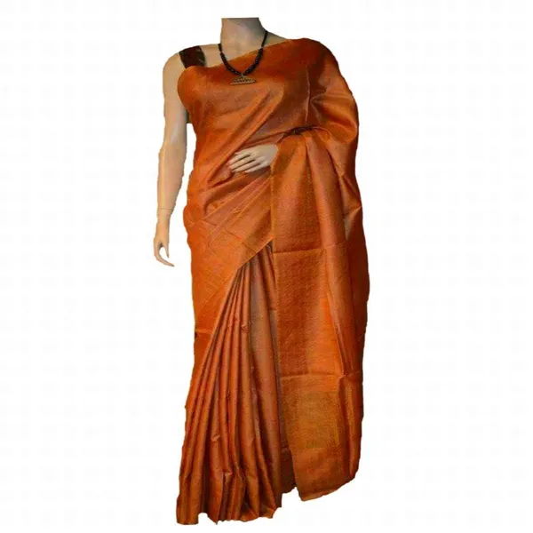 Orange_Bhagalpuri_Semi_Silk_Saree_With_Unstiched_Blouse_Piece_For_Women