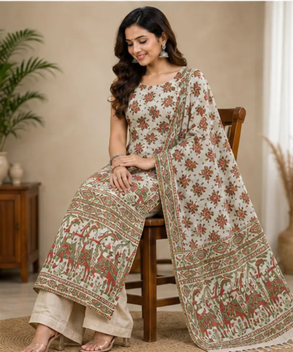 Madhubani_Print_Premium_Quality_Cotton_Silk_Suit_Piece_Set_Khadi_Silk_Material_(Dry_Clean_Only)