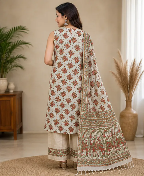 Madhubani_Print_Premium_Quality_Cotton_Silk_Suit_Piece_Set_Khadi_Silk_Material_(Dry_Clean_Only)