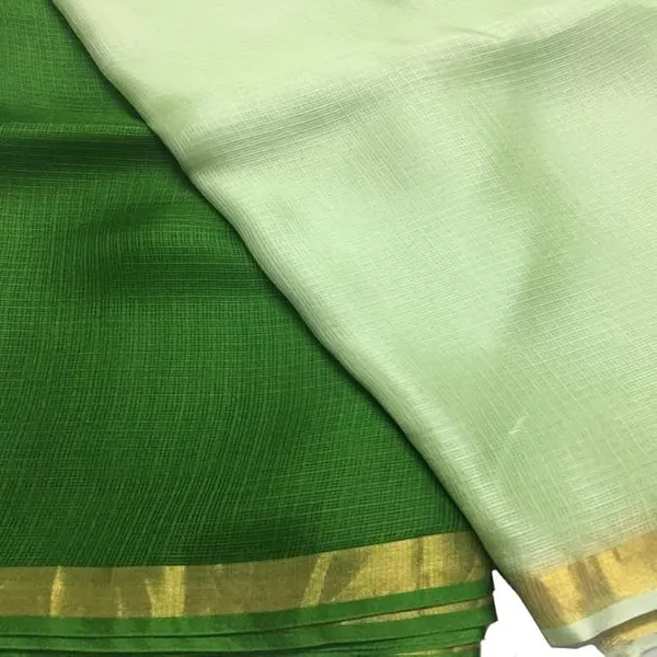 Green_Mint_Bhagalpuri_Pure_Kota_Doria_Silk_Saree_With_Small_Zari_Boder_And_Running_Blouse_Piece_For_Women