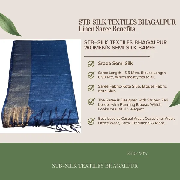 Blue_Bhagalpuri_Semi_Silk_Saree_With_Unstitched_Blouse_Piece_For_Women