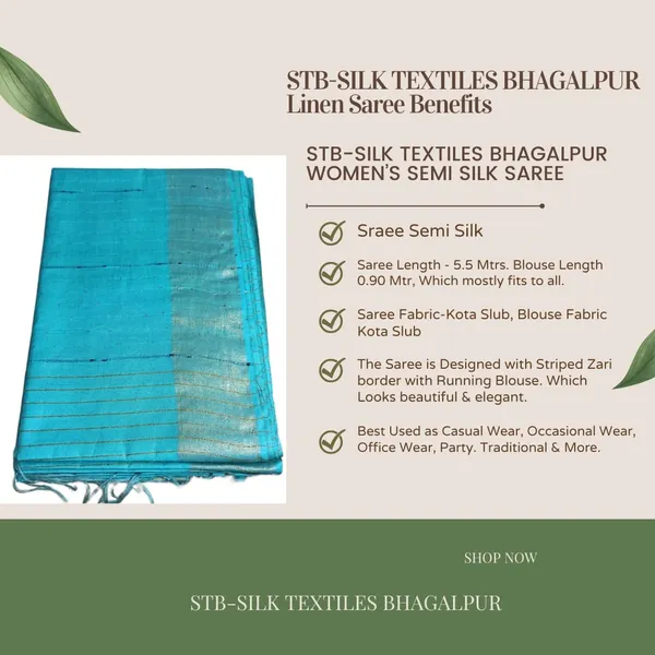 Firozy_Bhagalpuri_Semi_Silk_Saree_With_Unstitched_Blouse_Piece_For_Women