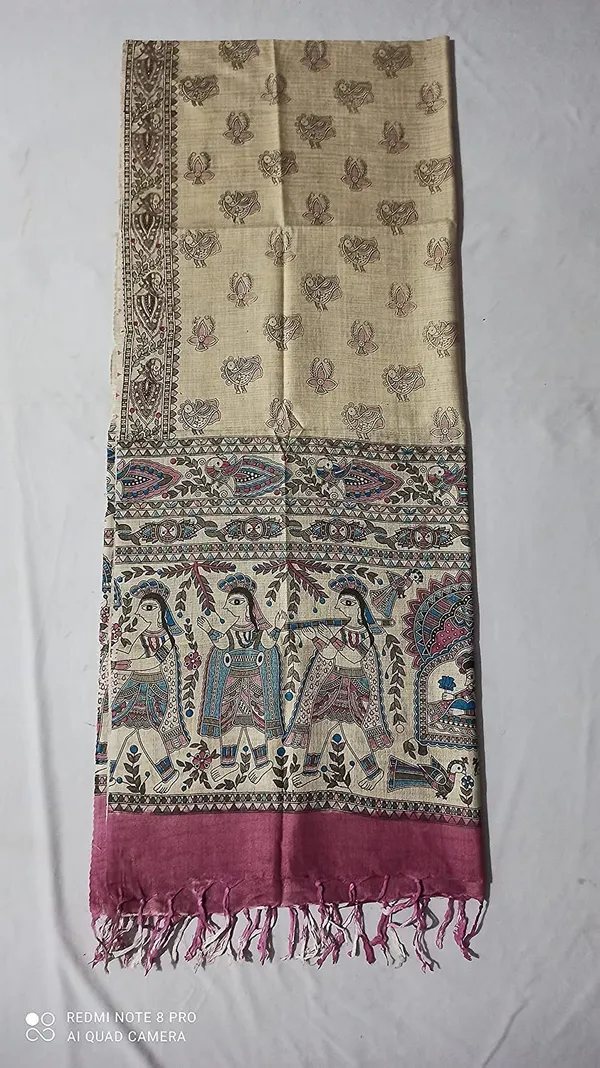 Pink_Cotton_Silk_Madhubani_Print_Dupatta_|_Bhagalpuri_Dupatta_For_And_Girls_For_Women