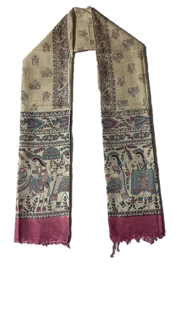 Pink_Cotton_Silk_Madhubani_Print_Dupatta_|_Bhagalpuri_Dupatta_For_And_Girls_For_Women