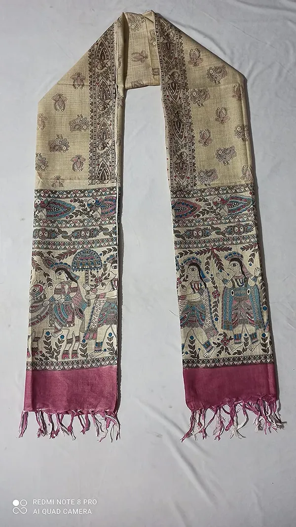 Pink_Cotton_Silk_Madhubani_Print_Dupatta_|_Bhagalpuri_Dupatta_For_And_Girls_For_Women