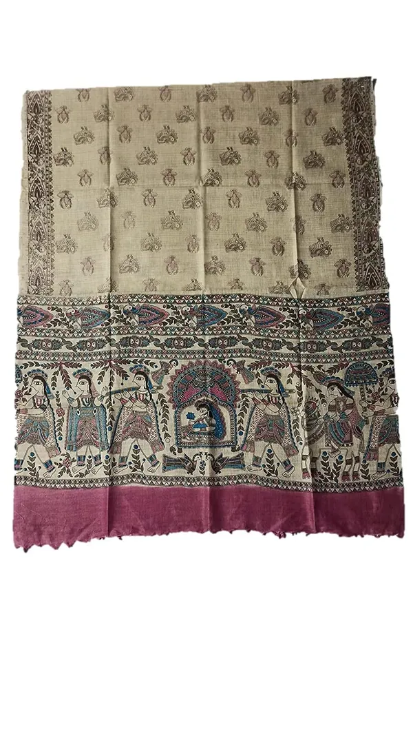 Pink_Cotton_Silk_Madhubani_Print_Dupatta_|_Bhagalpuri_Dupatta_For_And_Girls_For_Women