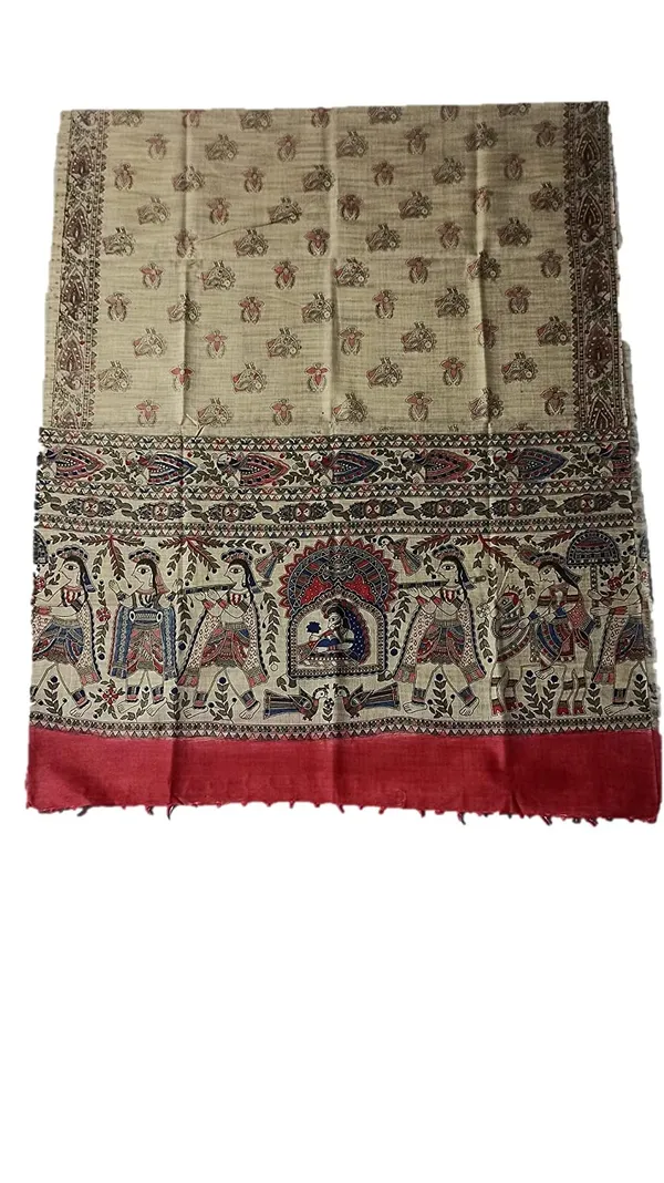 Red_Cotton_Silk_Madhubani_Print_Dupatta_|_Bhagalpuri_Dupatta_For_And_Girls_For_Women