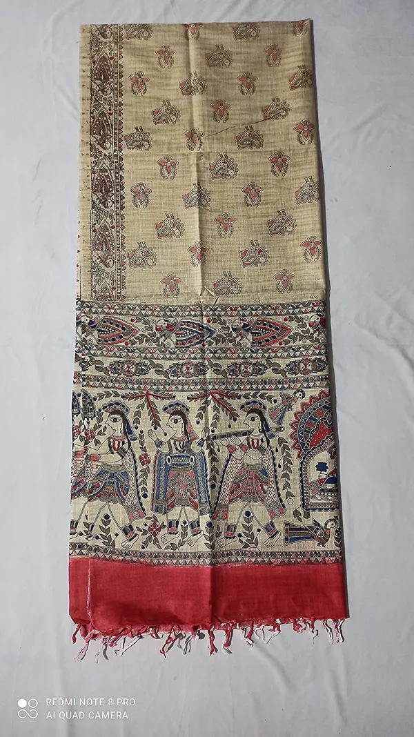 Red_Cotton_Silk_Madhubani_Print_Dupatta_|_Bhagalpuri_Dupatta_For_And_Girls_For_Women