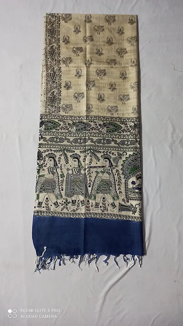 Blue_Cotton_Silk_Madhubani_Print_Dupatta_|_Bhagalpuri_Dupatta_For_And_Girls_For_Women