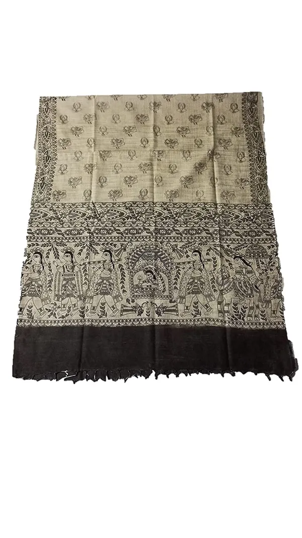 Black_Cotton_Silk_Madhubani_Print_Dupatta_|_Bhagalpuri_Dupatta_For_And_Girls_For_Women