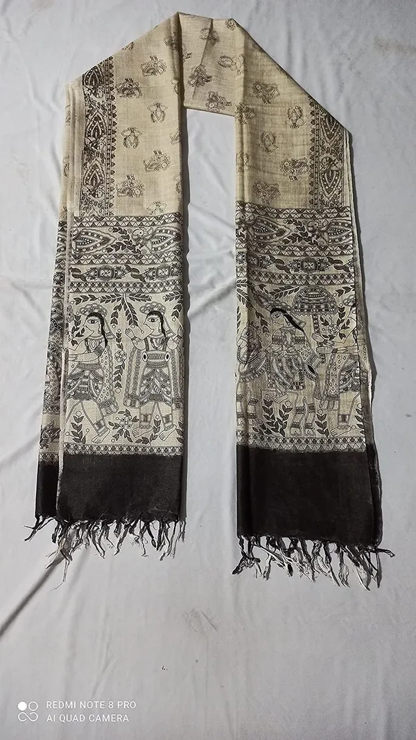 Black_Cotton_Silk_Madhubani_Print_Dupatta_|_Bhagalpuri_Dupatta_For_And_Girls_For_Women