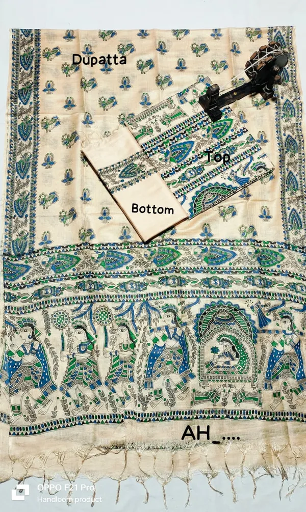 Madhubani_Print_Premium_Quality_Katan_Silk_Suit_Piece_Set_Katan_Silk_Material_(Dry_Clean_Only)