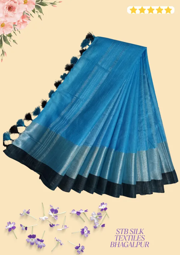 Firozy_Bhagalpuri_Linen_Slub_Saree_With_Blouse_Piece_For_Women