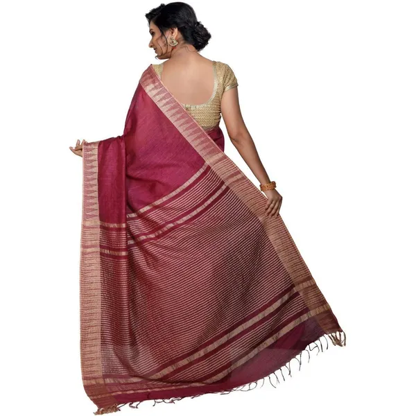 Maroon_Bhagalpuri_Silk_Saree_With_Running_Blouse_Piece_For_Women
