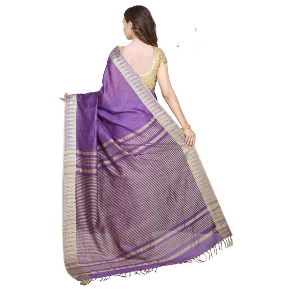 Purple_Bhagalpuri_Silk_Saree_With_Running_Blouse_Piece_For_Women
