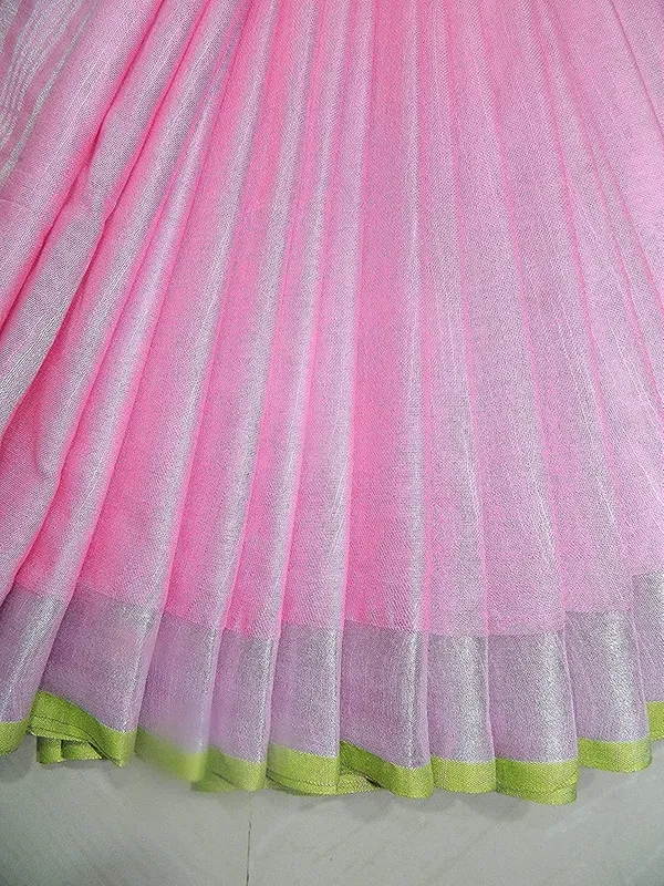 Pink_Bhagalpuri_Linen_Sarees_Pink_With_Blouse_Piece_For_Women