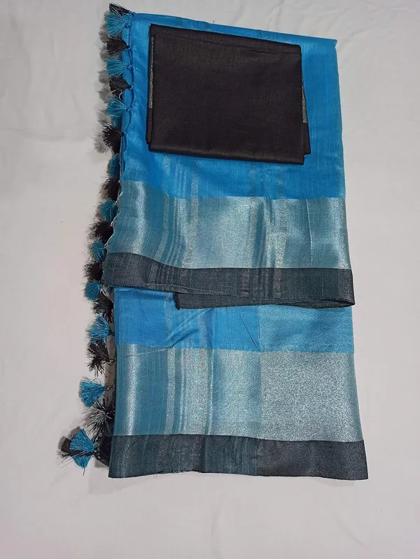 Firozy_Bhagalpuri_Linen_Slub_Saree_With_Blouse_Piece_For_Women