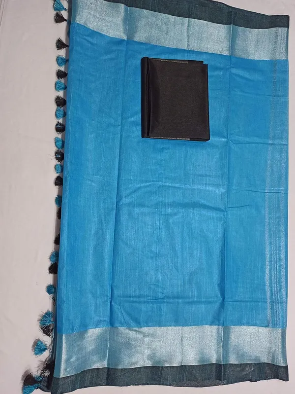 Firozy_Bhagalpuri_Linen_Slub_Saree_With_Blouse_Piece_For_Women