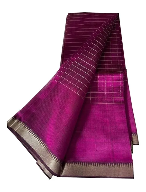 Pink_Exquisite_Semi_Silk_Sarees_with_Blouse