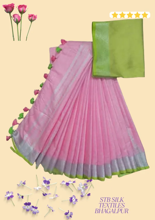 Pink_Bhagalpuri_Linen_Sarees_Pink_With_Blouse_Piece_For_Women