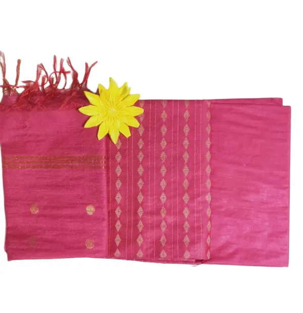 Pink_Bhagalpuri_Cotton_Silk_Unstitched_Salwar_Suit_Dress_Material_With_Dupatta_For_Women
