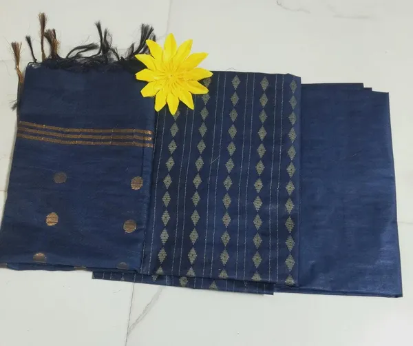 Blue_Bhagalpuri_Cotton_Silk_Unstitched_Salwar_Suit_Dress_Material_With_Dupatta_For_Women