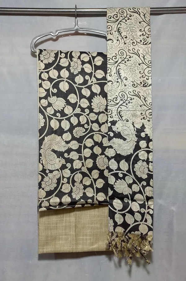 Black_Cotton_Silk_Handcrafted_Screen_Print_Unstitched_Salwar_Suit_Dress_Material_With_Dupatta_For_Women