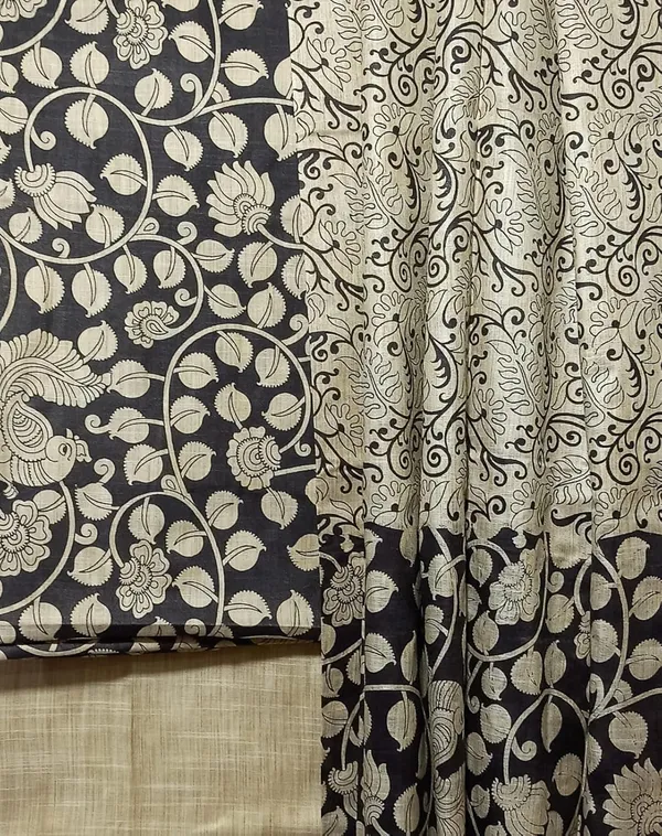 Black_Cotton_Silk_Handcrafted_Screen_Print_Unstitched_Salwar_Suit_Dress_Material_With_Dupatta_For_Women