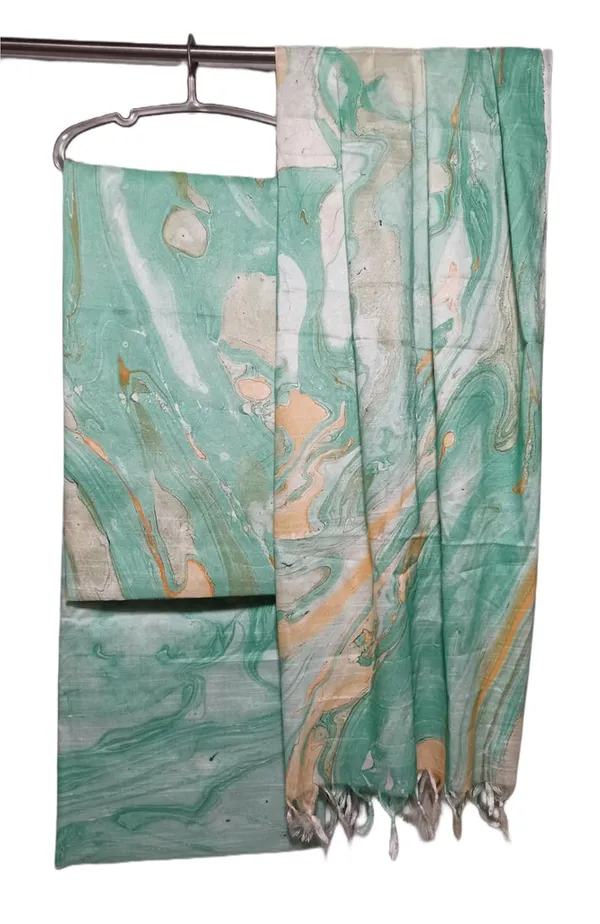 Green_Cotton_Silk_Marble_Print_Unstitched_Salwar_Suit_Dress_Material_With_Dupatta_For_Women
