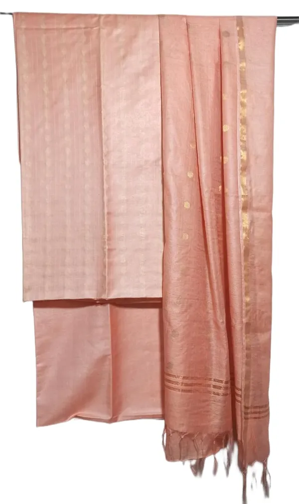 Peach_Bhagalpuri_Cotton_Silk_Unstitched_Salwar_Suit_Dress_Material_With_Dupatta_For_Women