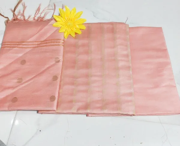 Peach_Bhagalpuri_Cotton_Silk_Unstitched_Salwar_Suit_Dress_Material_With_Dupatta_For_Women