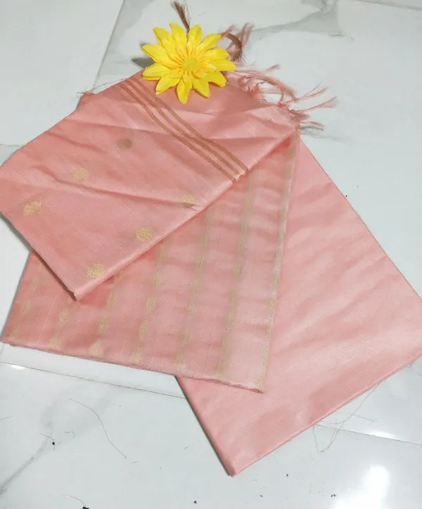 Peach_Bhagalpuri_Cotton_Silk_Unstitched_Salwar_Suit_Dress_Material_With_Dupatta_For_Women