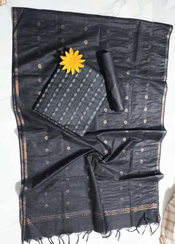 Black_Bhagalpuri_Cotton_Silk_Unstitched_Salwar_Suit_Dress_Material_With_Dupatta_For_Women