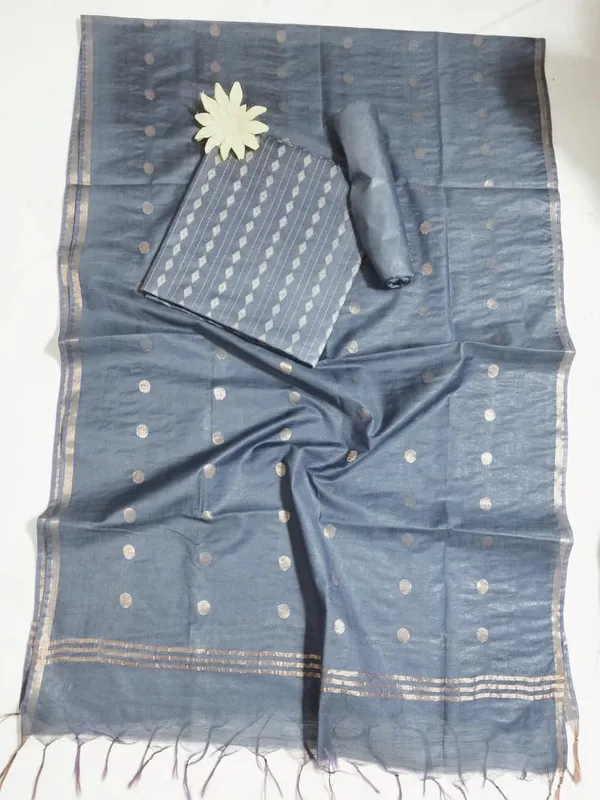 Grey_Bhagalpuri_Cotton_Silk_Unstitched_Salwar_Suit_Dress_Material_With_Dupatta_For_Women