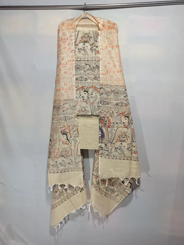 Orange_Cotton_Silk_Handcrafted_Screen_Print_Unstitched_Salwar_Suit_Dress_Material_With_Dupatta_For_Women